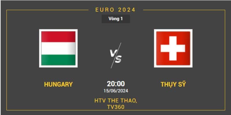 Soi kèo Hungary vs Thụy Sĩ 20:00 thứ 7 ngày 15/06 bảng A Euro 2024