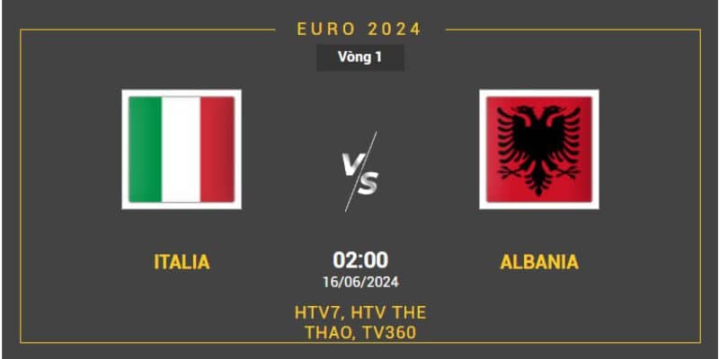 Soi kèo Ý vs Albania 02:00 chủ nhật ngày 16/6 bảng B Euro 2024